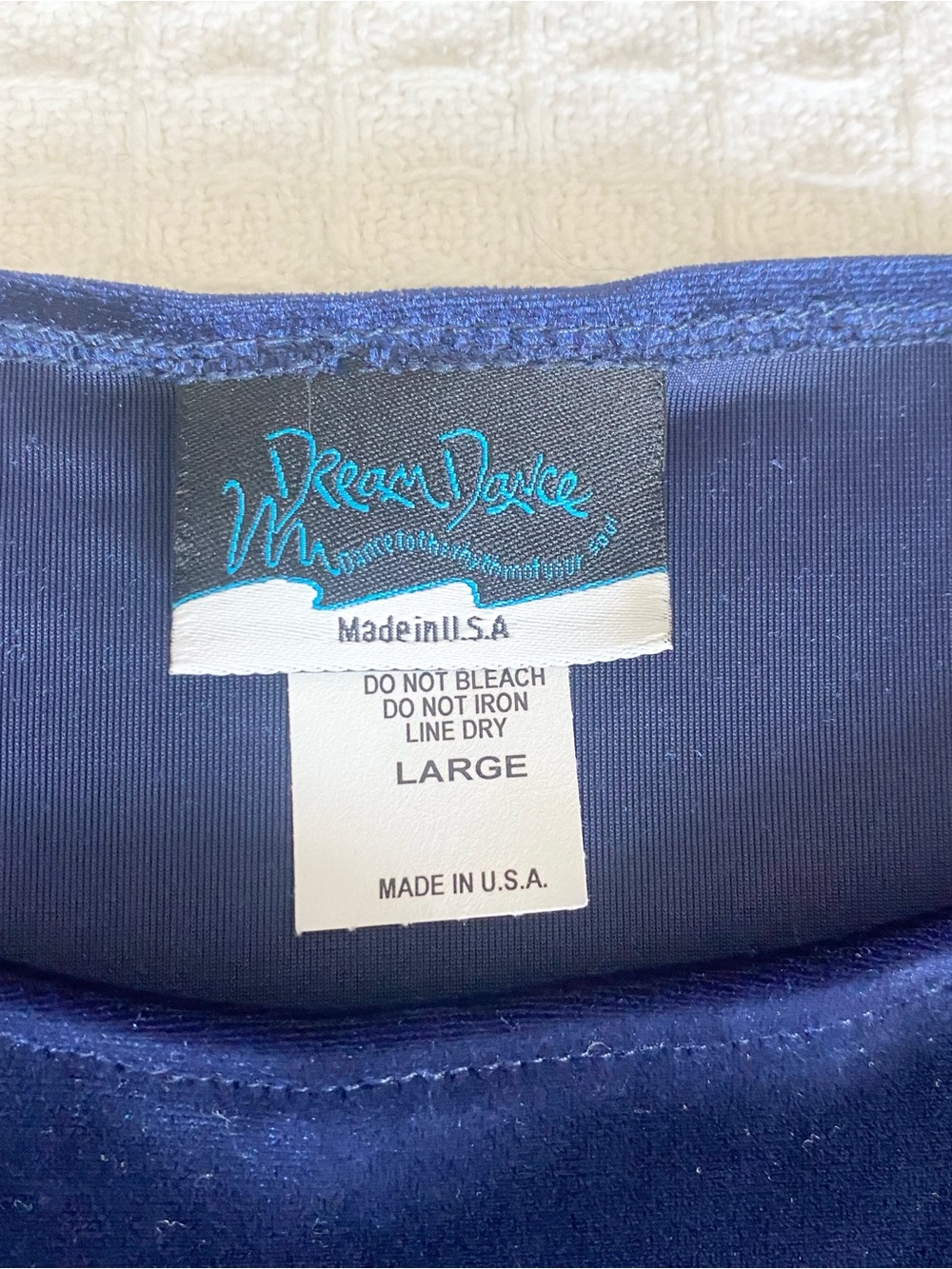 Dream Dance blue velvet long sleeve dress size large NWT - Picture 4 of 6
